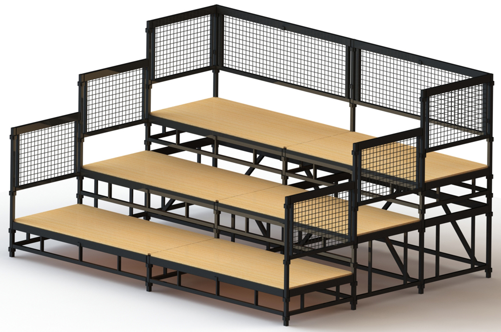 Tribune métallique 4m/3m