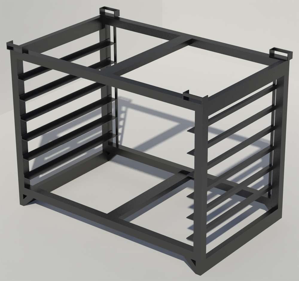 Rack pour plaques en acier